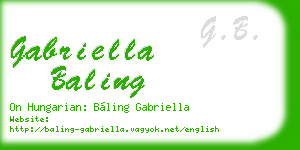 gabriella baling business card