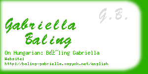 gabriella baling business card